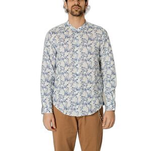 Gianni Lupo Blue Linen Men's Shirt